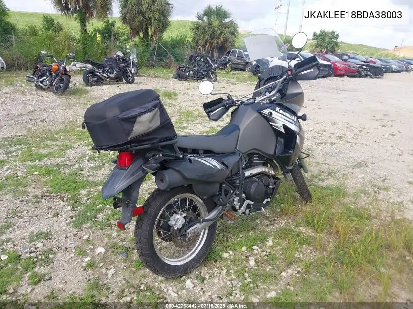 2011 Kawasaki Kl650 E VIN: JKAKLEE18BDA38003 Lot: 42768442