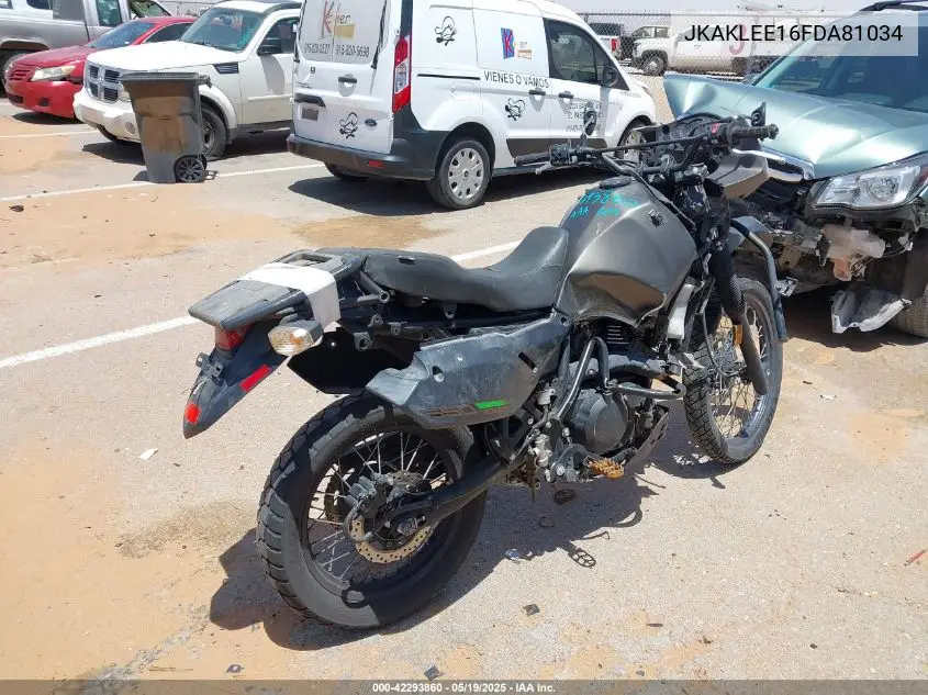 2015 Kawasaki Kl650 E VIN: JKAKLEE16FDA81034 Lot: 42293860