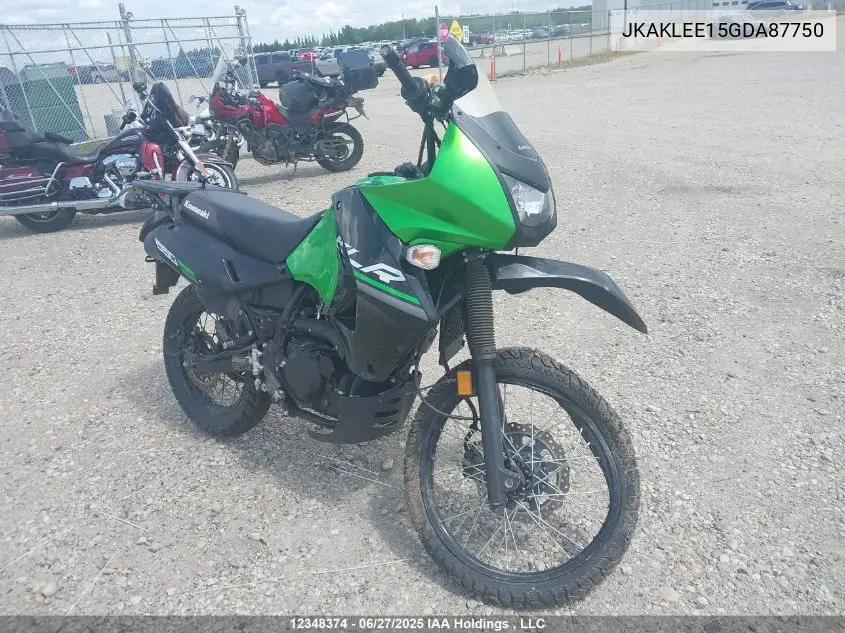 2016 Kawasaki Kl650 E VIN: JKAKLEE15GDA87750 Lot: 12348374