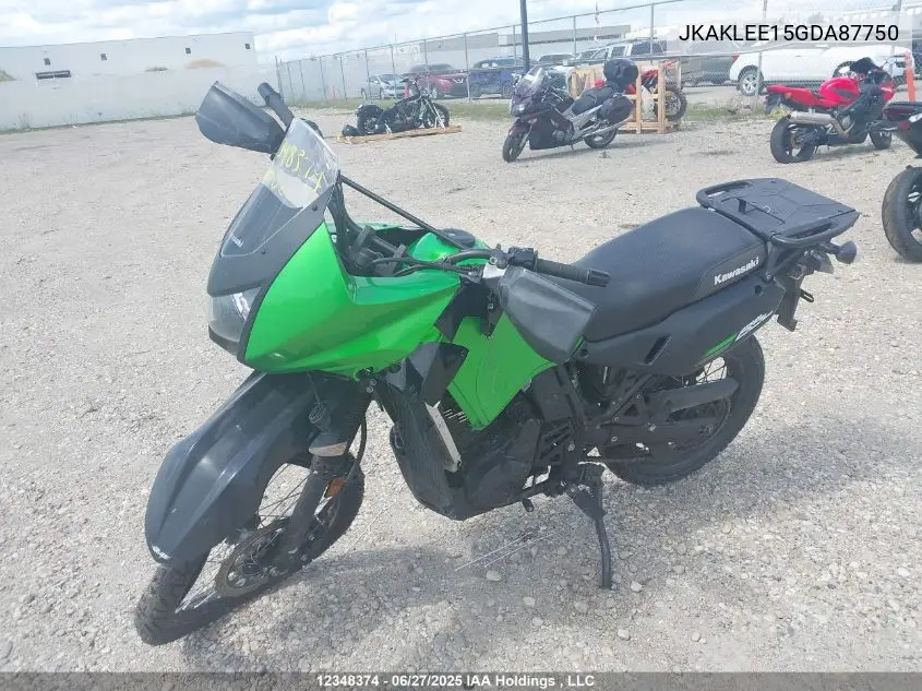 2016 Kawasaki Kl650 E VIN: JKAKLEE15GDA87750 Lot: 12348374