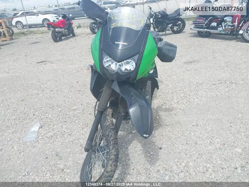 2016 Kawasaki Kl650 E VIN: JKAKLEE15GDA87750 Lot: 12348374