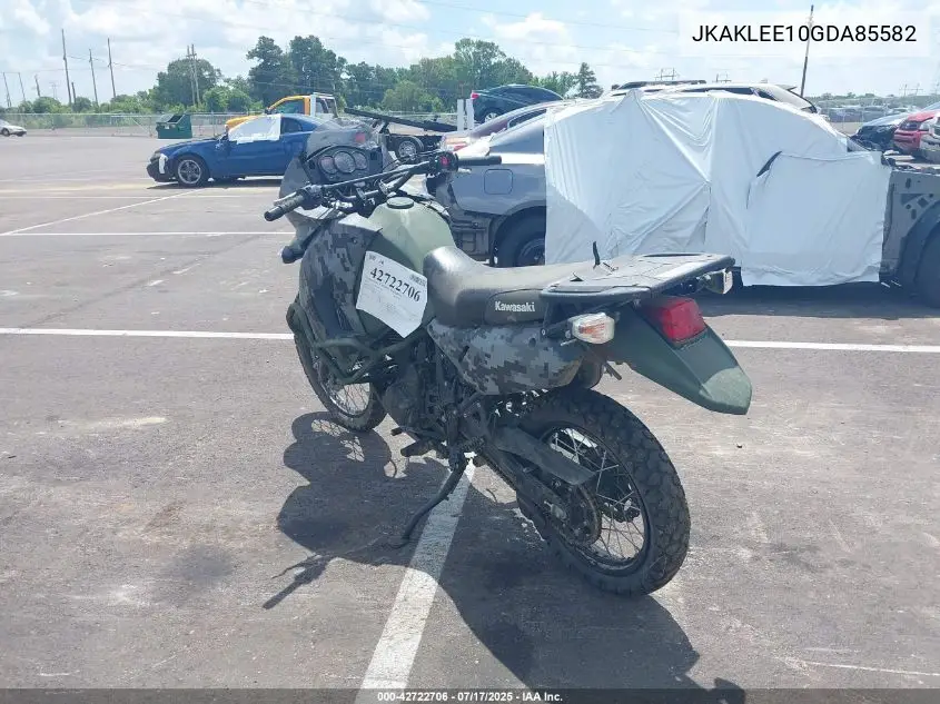 2016 Kawasaki Kl650 E VIN: JKAKLEE10GDA85582 Lot: 42722706
