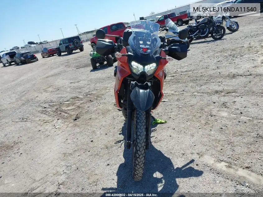 2022 Kawasaki Kl650 J VIN: ML5KLEJ16NDA11540 Lot: 42000932