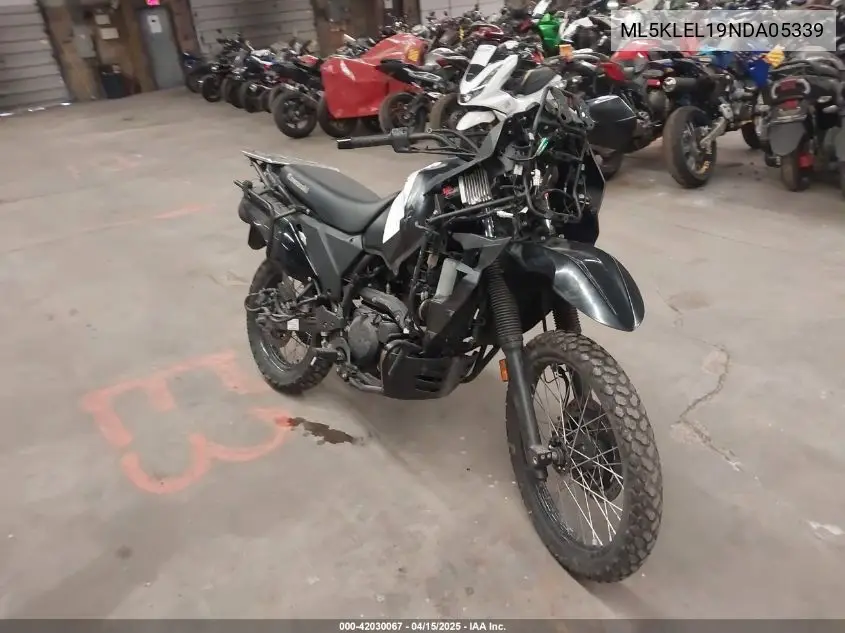 2022 Kawasaki Kl650 L VIN: ML5KLEL19NDA05339 Lot: 42030067