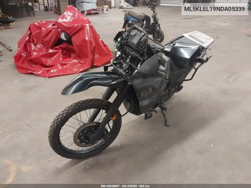 2022 Kawasaki Kl650 L VIN: ML5KLEL19NDA05339 Lot: 42030067
