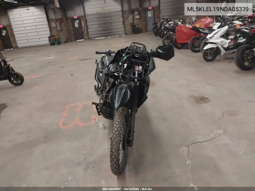 2022 Kawasaki Kl650 L VIN: ML5KLEL19NDA05339 Lot: 42030067