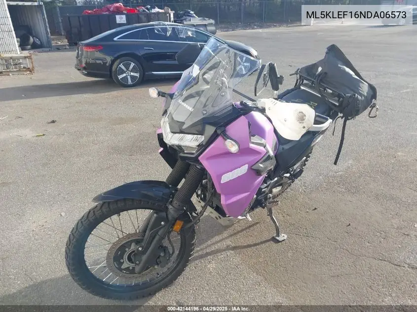 2022 Kawasaki Kl650 F VIN: ML5KLEF16NDA06573 Lot: 42144196