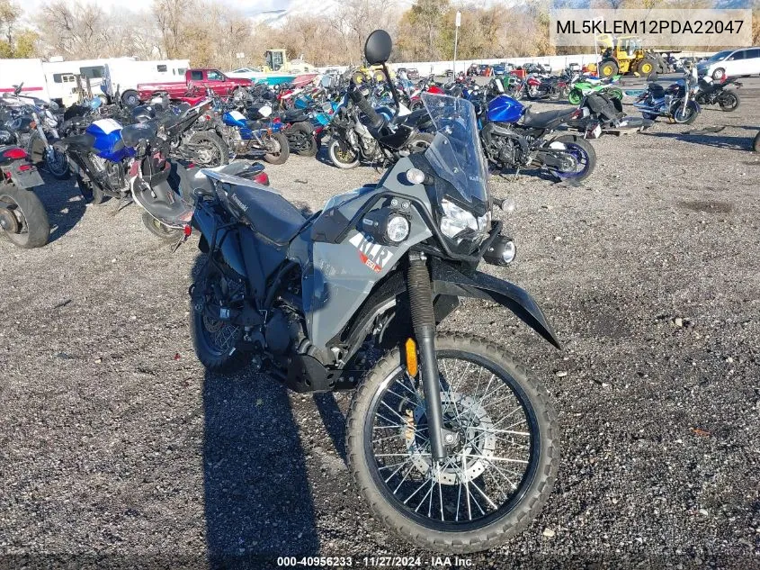 2023 Kawasaki Kl650 M VIN: ML5KLEM12PDA22047 Lot: 40956233