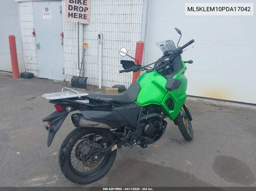 2023 Kawasaki Kl650 M VIN: ML5KLEM10PDA17042 Lot: 42019680