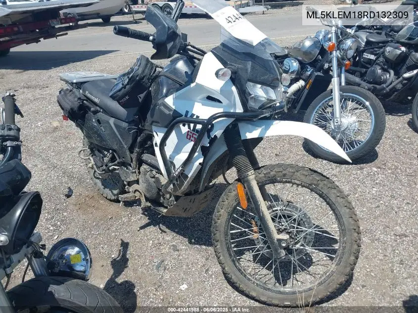 2024 Kawasaki Kl650 M VIN: ML5KLEM18RD132309 Lot: 42441988