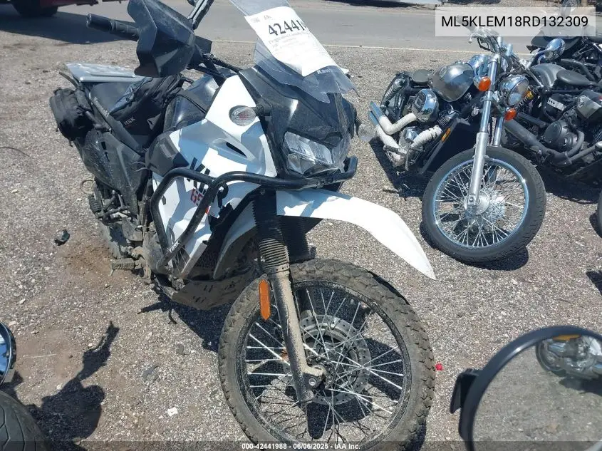 2024 Kawasaki Kl650 M VIN: ML5KLEM18RD132309 Lot: 42441988