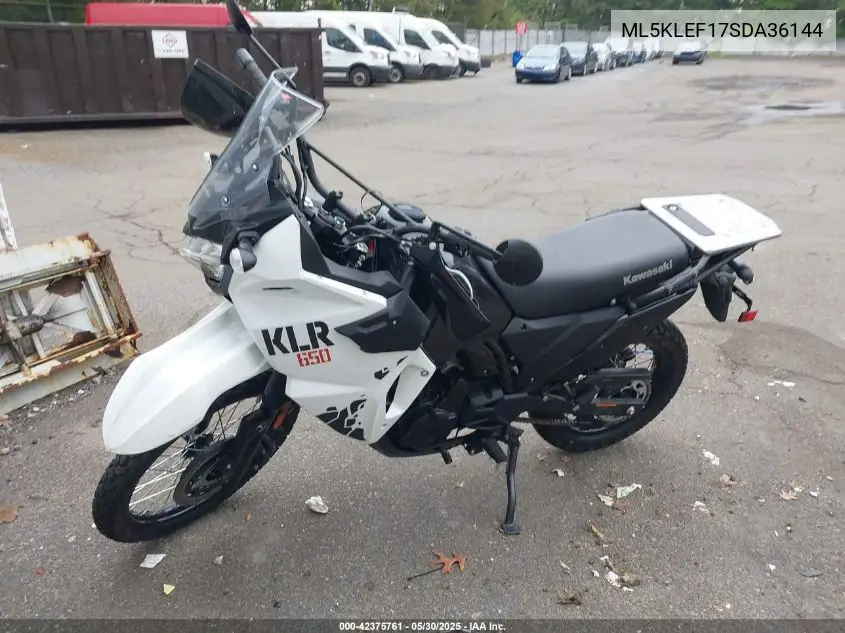 2025 Kawasaki Kl650 F VIN: ML5KLEF17SDA36144 Lot: 42375761