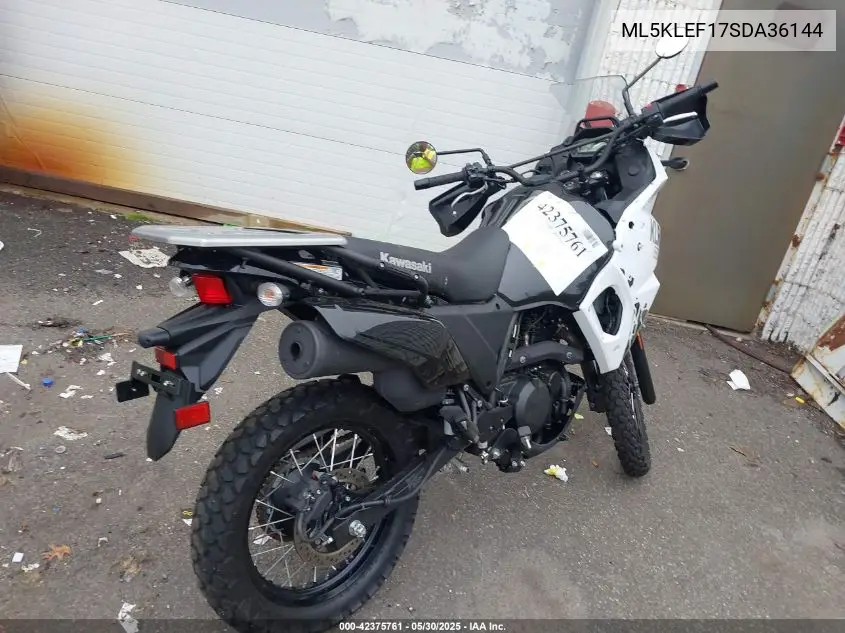 2025 Kawasaki Kl650 F VIN: ML5KLEF17SDA36144 Lot: 42375761
