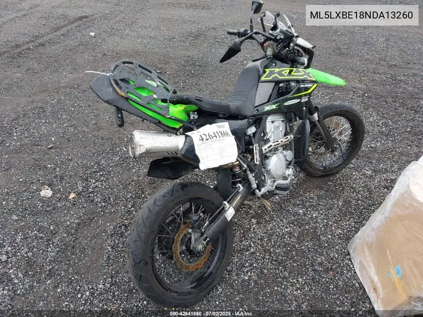 2022 Kawasaki Klx300 E VIN: ML5LXBE18NDA13260 Lot: 42641860