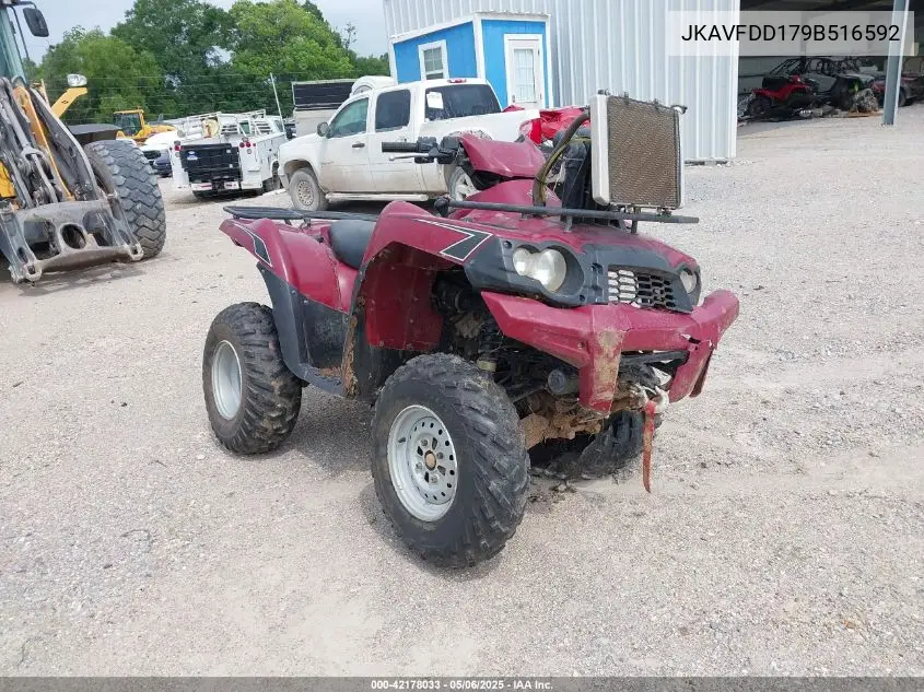 2009 Kawasaki Kvf750 E VIN: JKAVFDD179B516592 Lot: 42178033