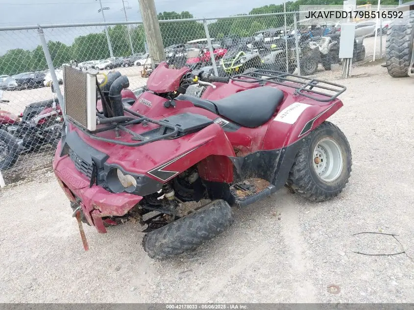 2009 Kawasaki Kvf750 E VIN: JKAVFDD179B516592 Lot: 42178033