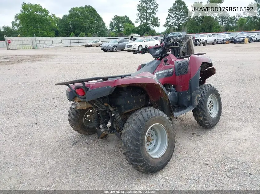 2009 Kawasaki Kvf750 E VIN: JKAVFDD179B516592 Lot: 42178033