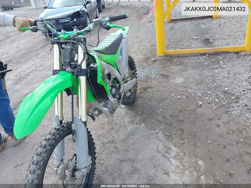 2021 Kawasaki Kx450 F VIN: JKAKXGJC0MA021432 Lot: 42028159