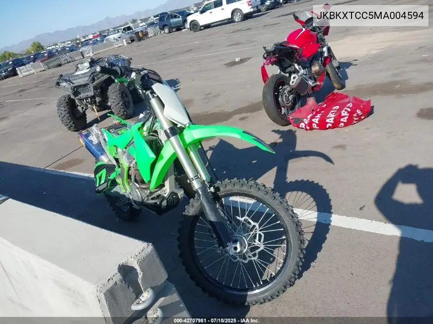 2021 Kawasaki Kx252 C VIN: JKBKXTCC5MA004594 Lot: 42707981