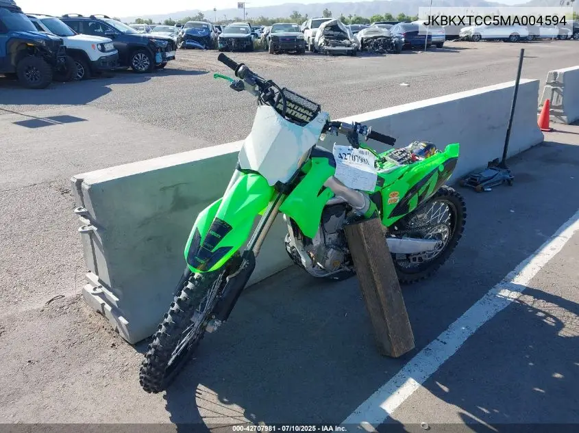 2021 Kawasaki Kx252 C VIN: JKBKXTCC5MA004594 Lot: 42707981