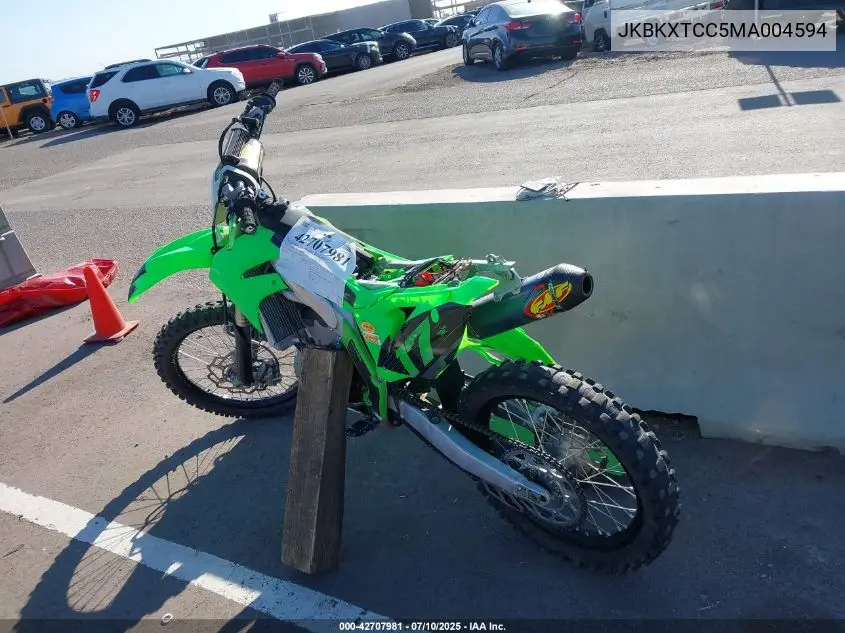 2021 Kawasaki Kx252 C VIN: JKBKXTCC5MA004594 Lot: 42707981