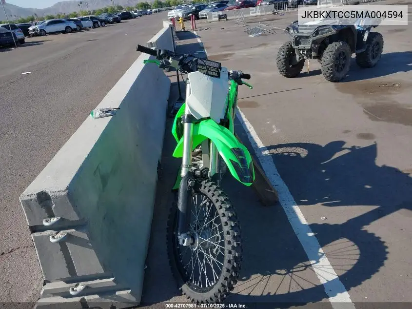 2021 Kawasaki Kx252 C VIN: JKBKXTCC5MA004594 Lot: 42707981