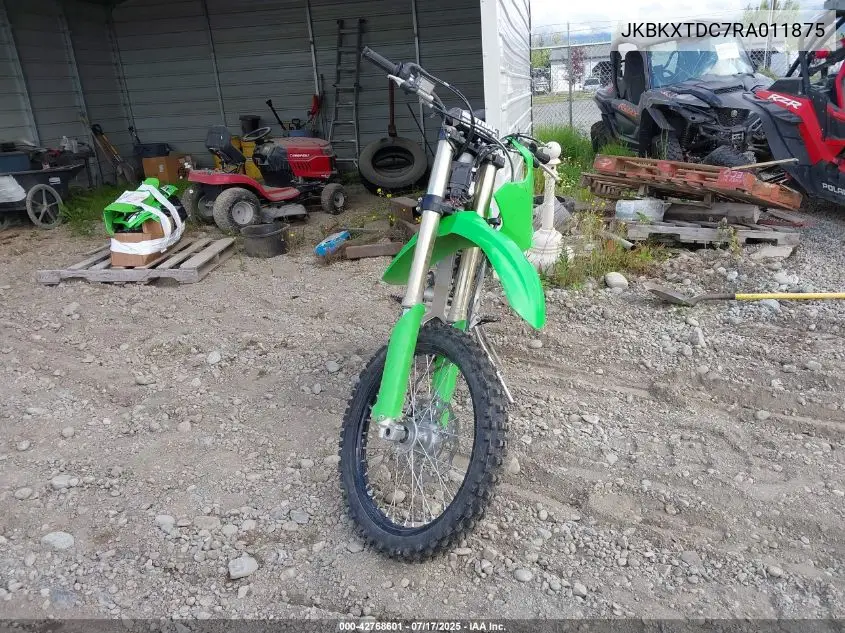 2024 Kawasaki Kx252 D VIN: JKBKXTDC7RA011875 Lot: 42768601