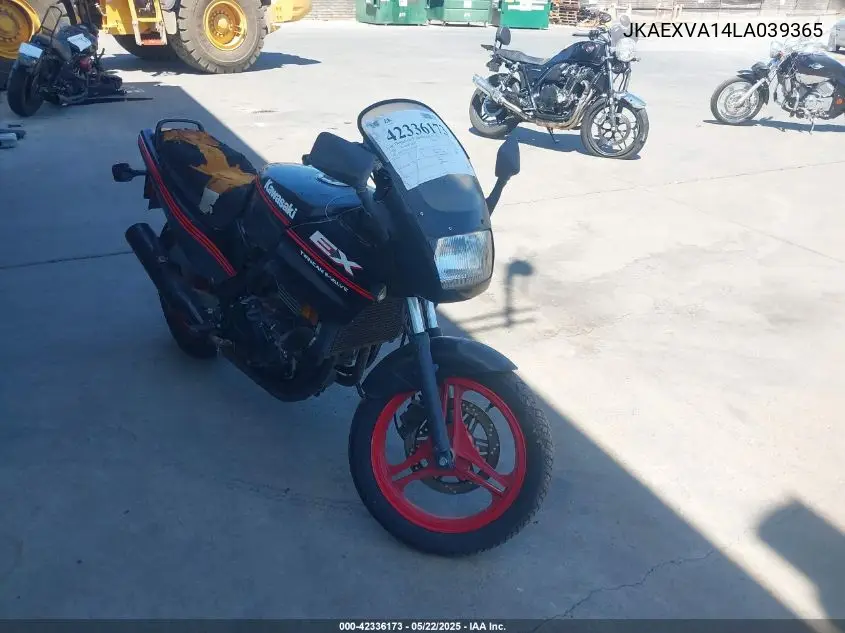 1990 Kawasaki Ex500 VIN: JKAEXVA14LA039365 Lot: 42336173