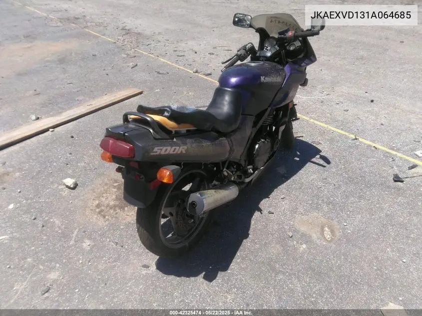 2001 Kawasaki Ex500 D VIN: JKAEXVD131A064685 Lot: 42325474