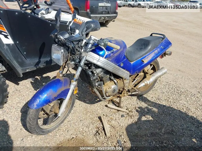2005 Kawasaki Ex250 H VIN: JKAEXMH135DA01033 Lot: 30059882