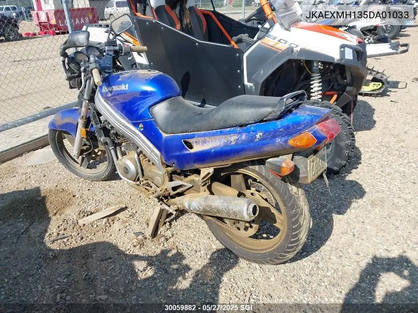 2005 Kawasaki Ex250 H VIN: JKAEXMH135DA01033 Lot: 30059882