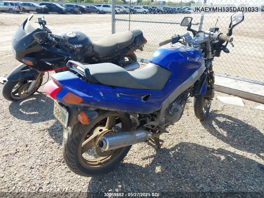 2005 Kawasaki Ex250 H VIN: JKAEXMH135DA01033 Lot: 30059882