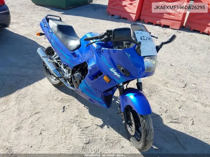 2006 Kawasaki Ex250 F VIN: JKAEXMF196DA26295 Lot: 42268535