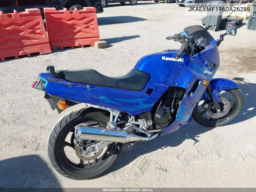2006 Kawasaki Ex250 F VIN: JKAEXMF196DA26295 Lot: 42268535
