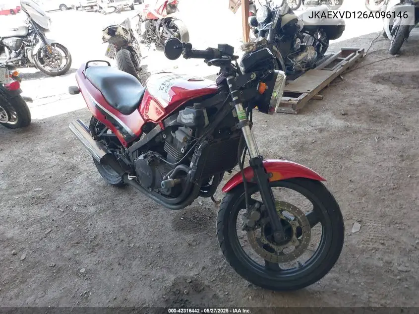 2006 Kawasaki Ex500 D VIN: JKAEXVD126A096146 Lot: 42316442