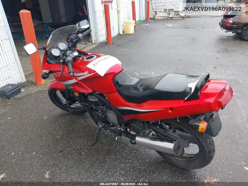 2006 Kawasaki Ex500 D VIN: JKAEXVD196A099822 Lot: 42372087