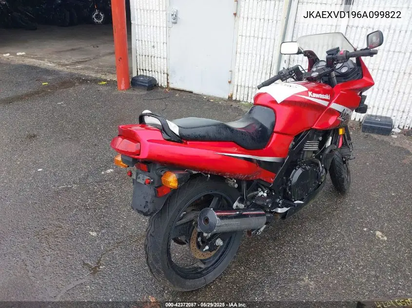 2006 Kawasaki Ex500 D VIN: JKAEXVD196A099822 Lot: 42372087