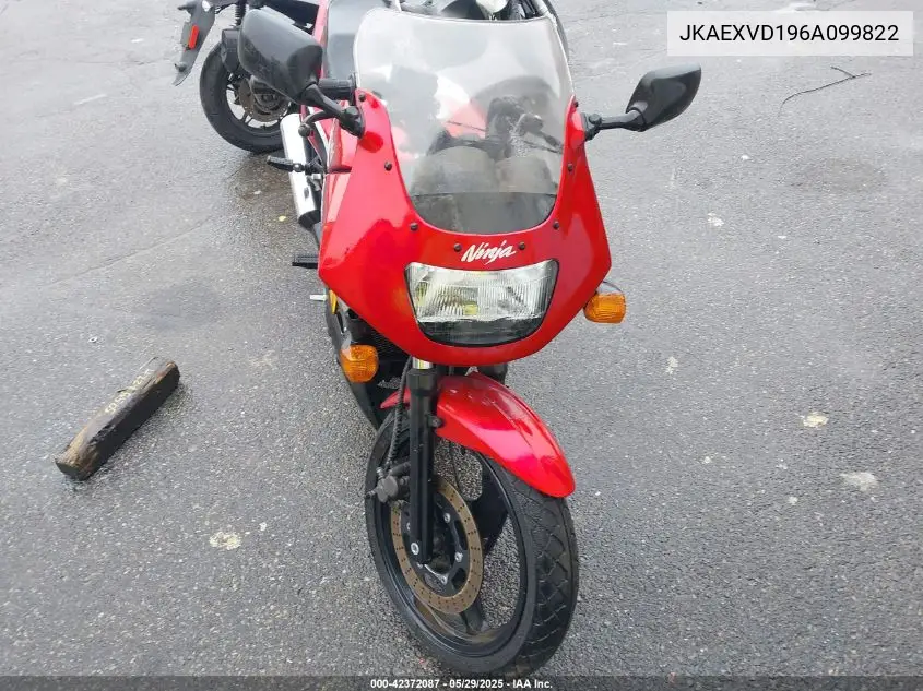 2006 Kawasaki Ex500 D VIN: JKAEXVD196A099822 Lot: 42372087