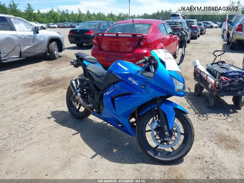 2008 Kawasaki Ex250 J VIN: JKAEXMJ108DA03692 Lot: 42628719