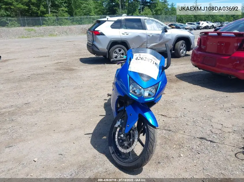 2008 Kawasaki Ex250 J VIN: JKAEXMJ108DA03692 Lot: 42628719