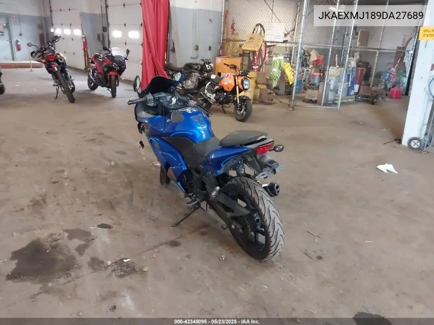 2009 Kawasaki Ex250 J VIN: JKAEXMJ189DA27689 Lot: 42345095
