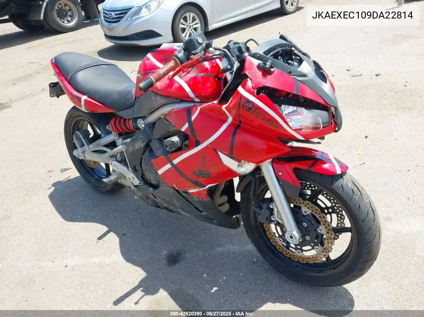 2009 Kawasaki Ex650 C VIN: JKAEXEC109DA22814 Lot: 42620390