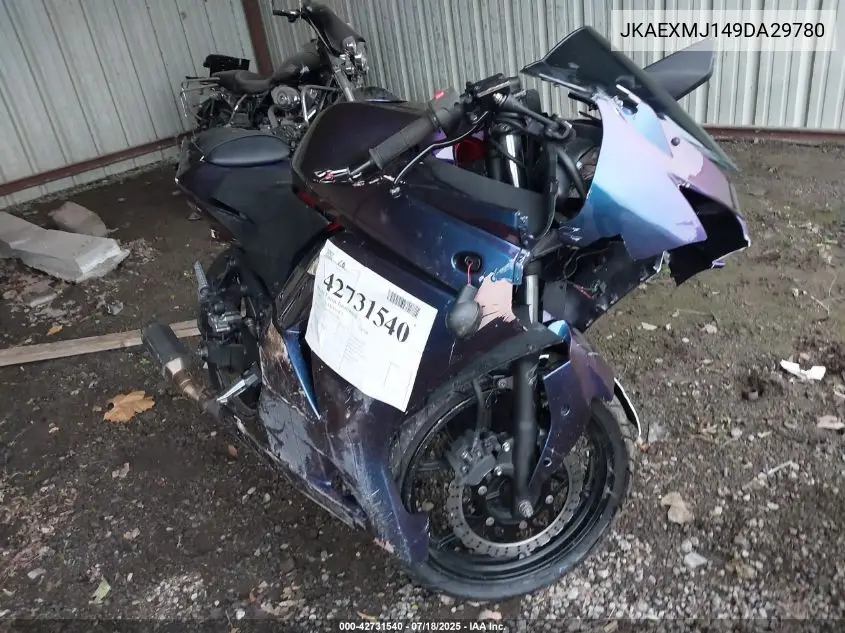2009 Kawasaki Ex250 J VIN: JKAEXMJ149DA29780 Lot: 42731540