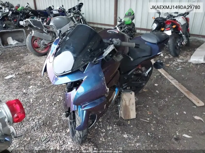 2009 Kawasaki Ex250 J VIN: JKAEXMJ149DA29780 Lot: 42731540