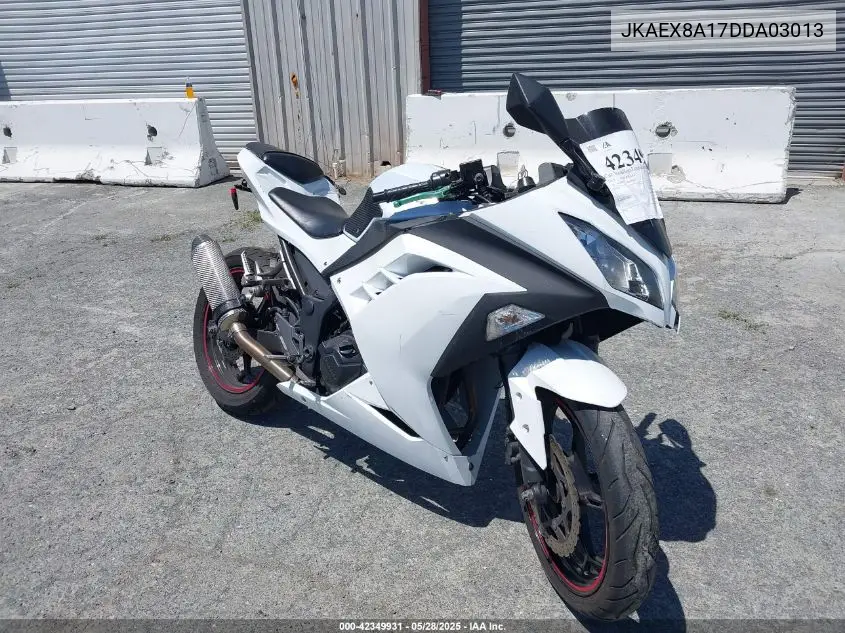 2013 Kawasaki Ex300 A VIN: JKAEX8A17DDA03013 Lot: 42349931
