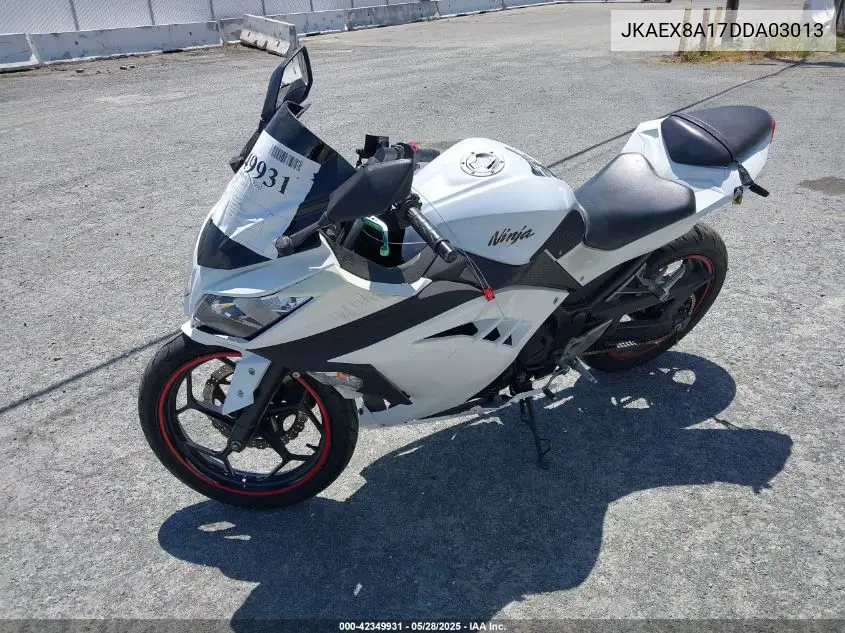 2013 Kawasaki Ex300 A VIN: JKAEX8A17DDA03013 Lot: 42349931