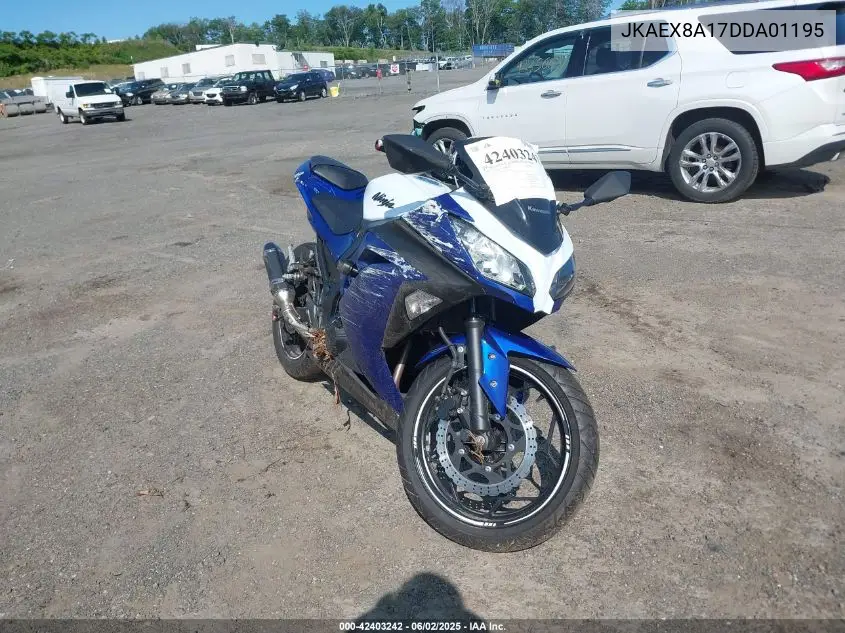 2013 Kawasaki Ex300 A VIN: JKAEX8A17DDA01195 Lot: 42403242