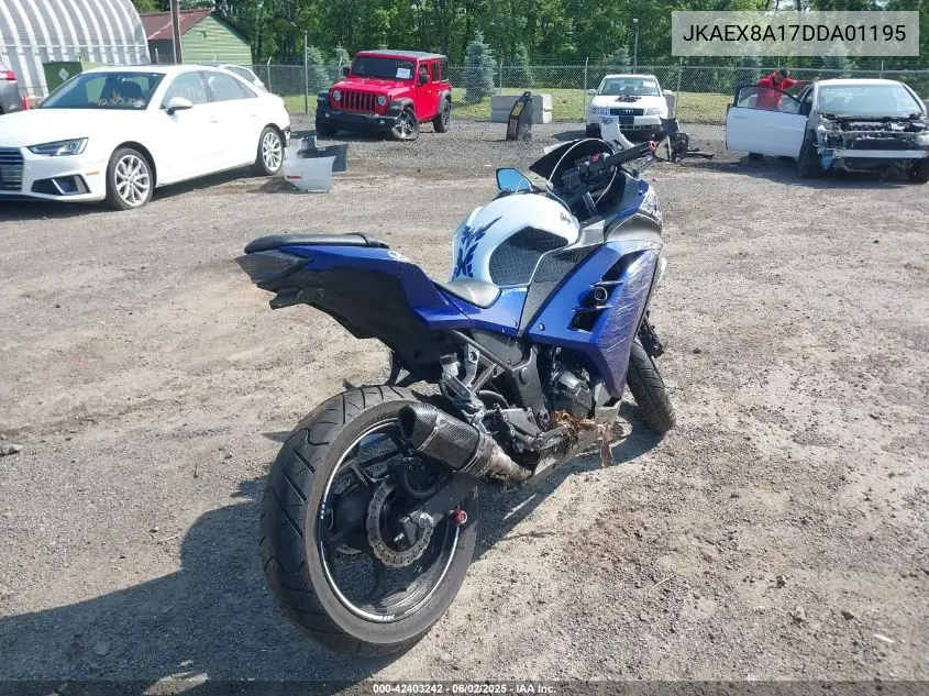 2013 Kawasaki Ex300 A VIN: JKAEX8A17DDA01195 Lot: 42403242