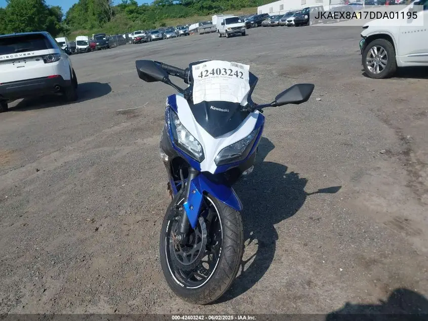 2013 Kawasaki Ex300 A VIN: JKAEX8A17DDA01195 Lot: 42403242