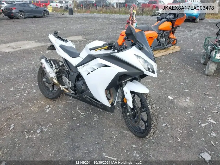 2014 Kawasaki Ex300 A VIN: JKAEX8A17EA003478 Lot: 12140204